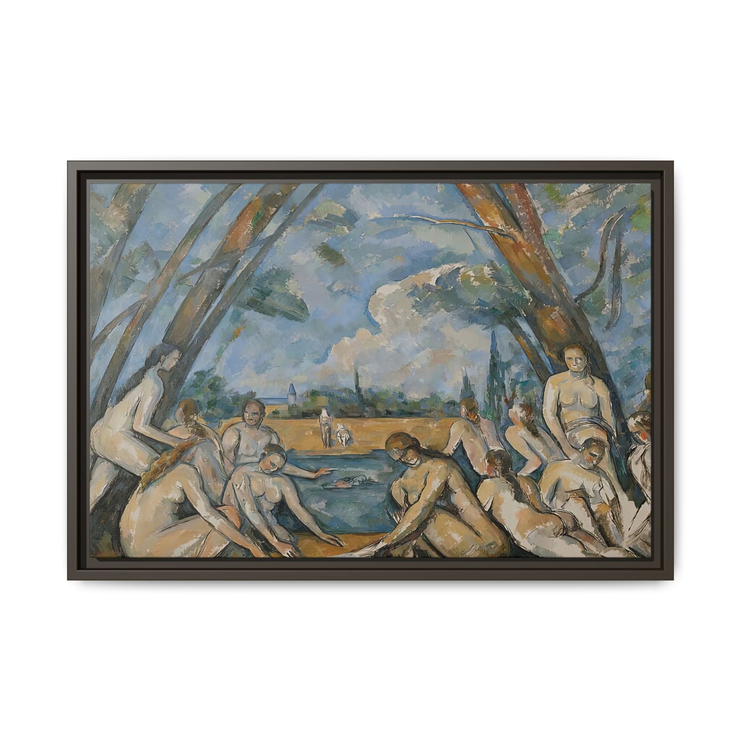 Cézanne, Paul - The Large Bathers (1906) - Matte Canvas, Framed