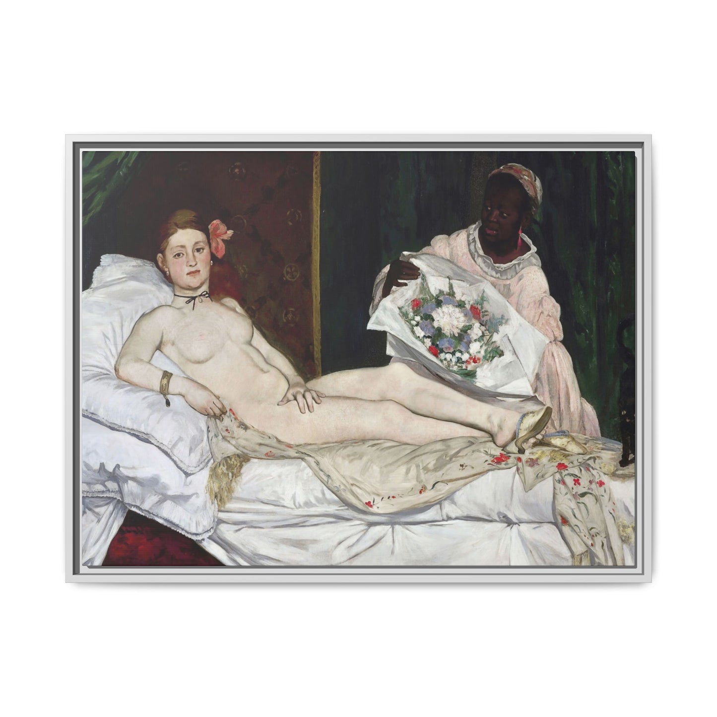 Manet, Édouard - Olympia (1870) - Matte Canvas, Framed