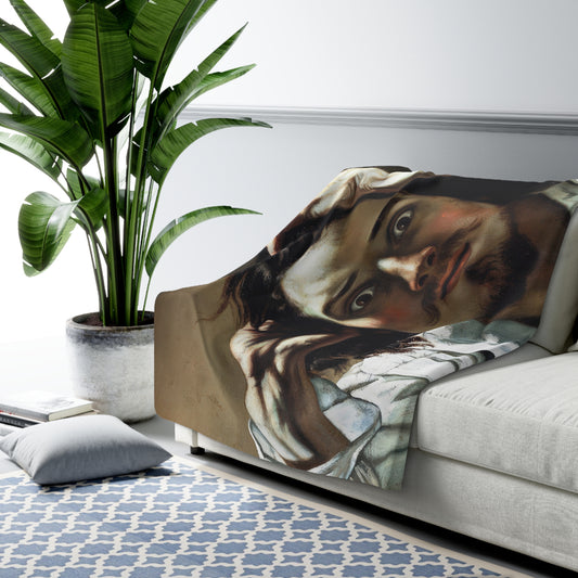 Courbet, Gustave - The Desperate Man (1843) - Sherpa Fleece Blanket