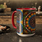 Pacio, Adam - Emerald Arrows Mandala - Colorful Accent Mugs