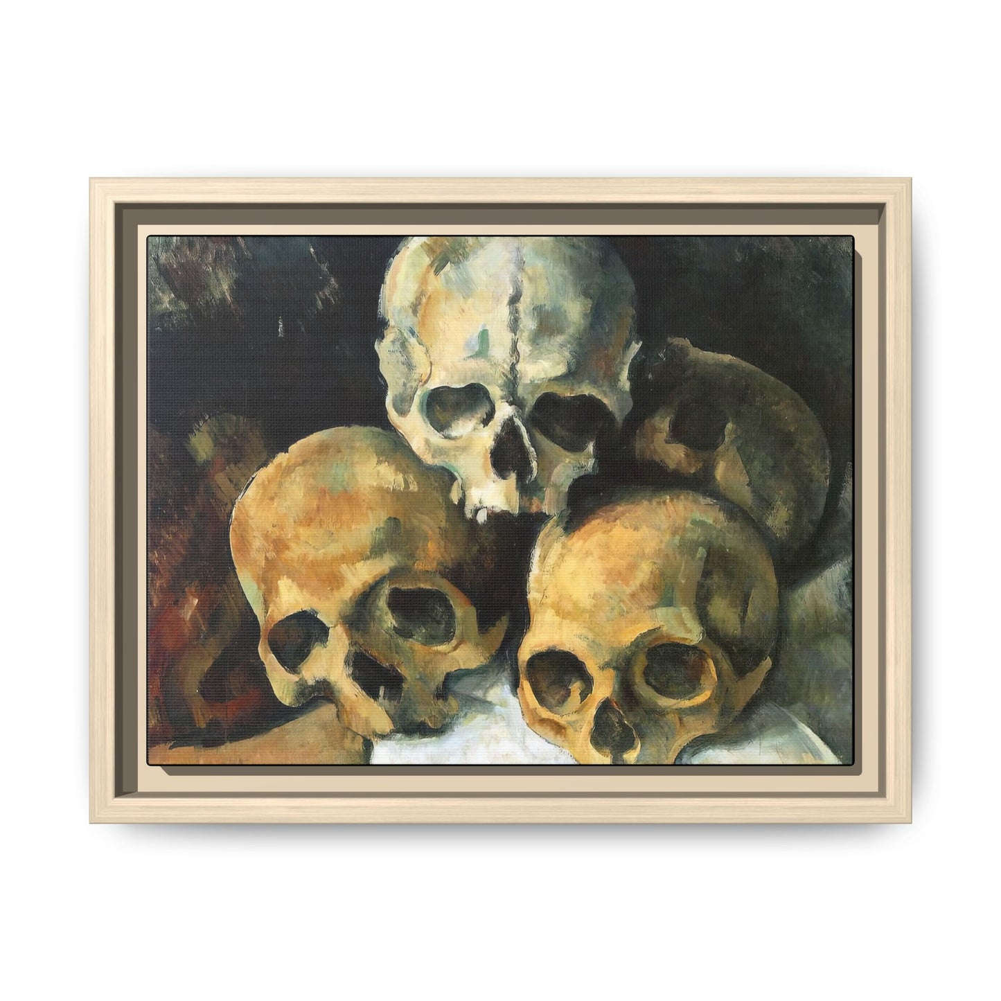 Cézanne, Paul - Pyramid of Skulls (1901) - Matte Canvas, Framed
