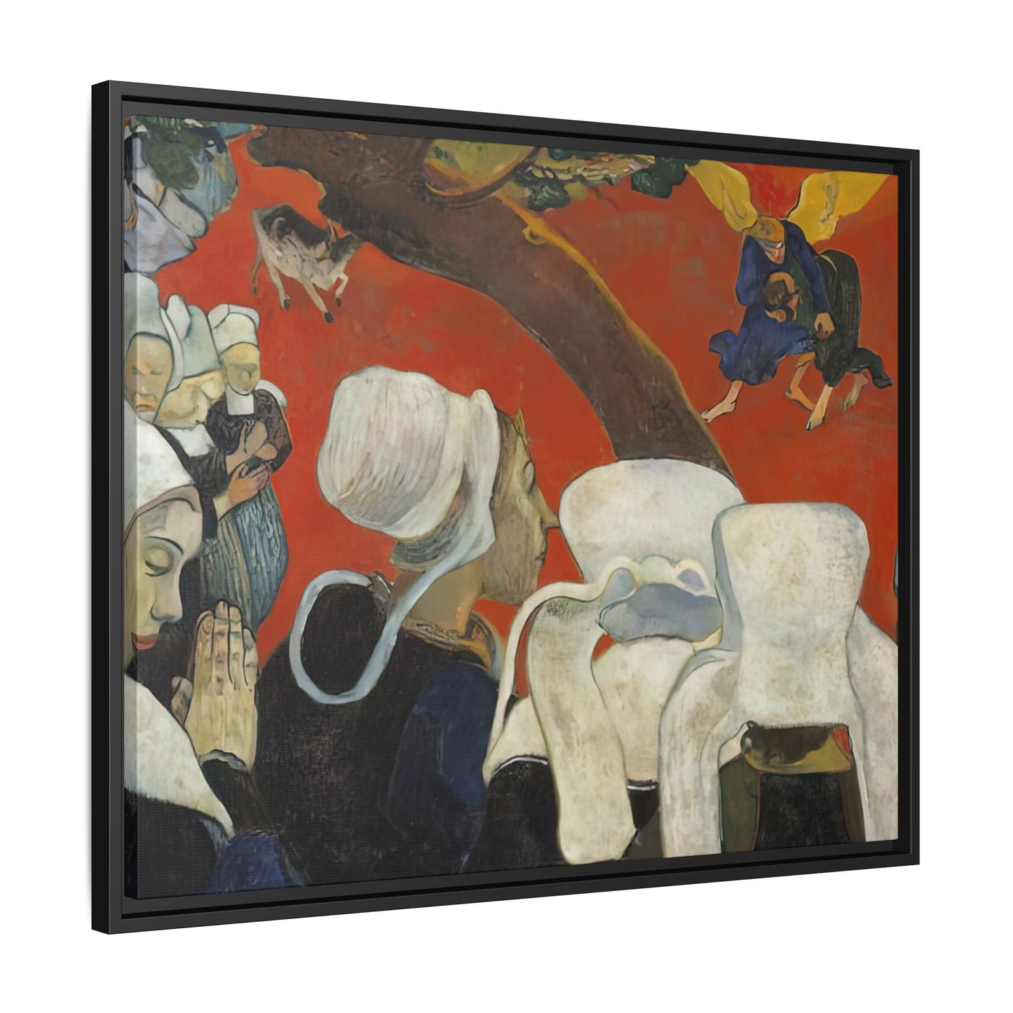 Gauguin, Paul - Vision of the Sermon (Jacob Wrestling with the Angel) (1888) - Matte Canvas, Framed