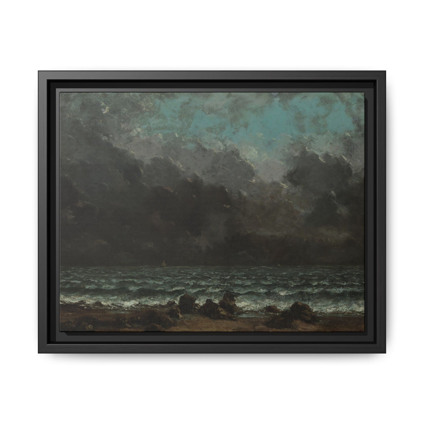 Courbet, Gustave - The Sea (1865) - Matte Canvas, Framed