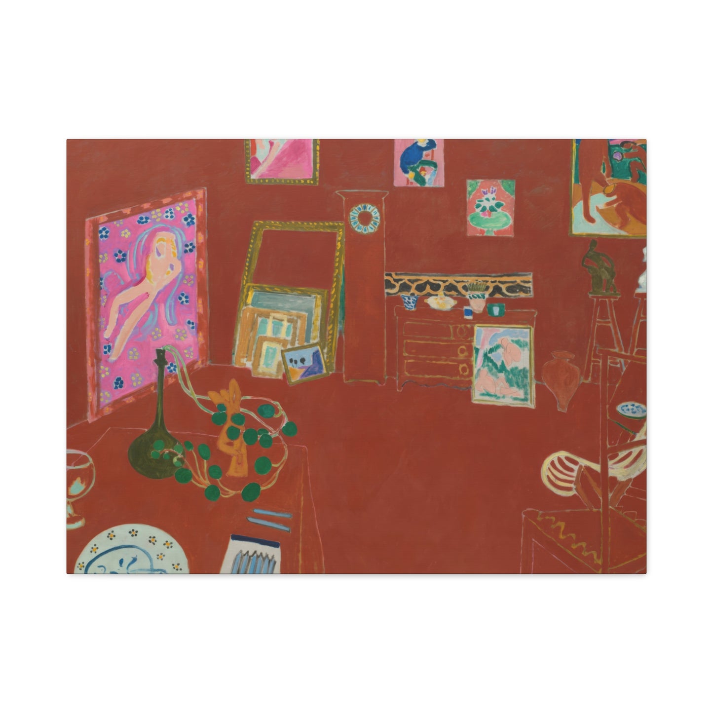 Matisse, Henri - The Red Studio (1911) - Canvas Block, unframed