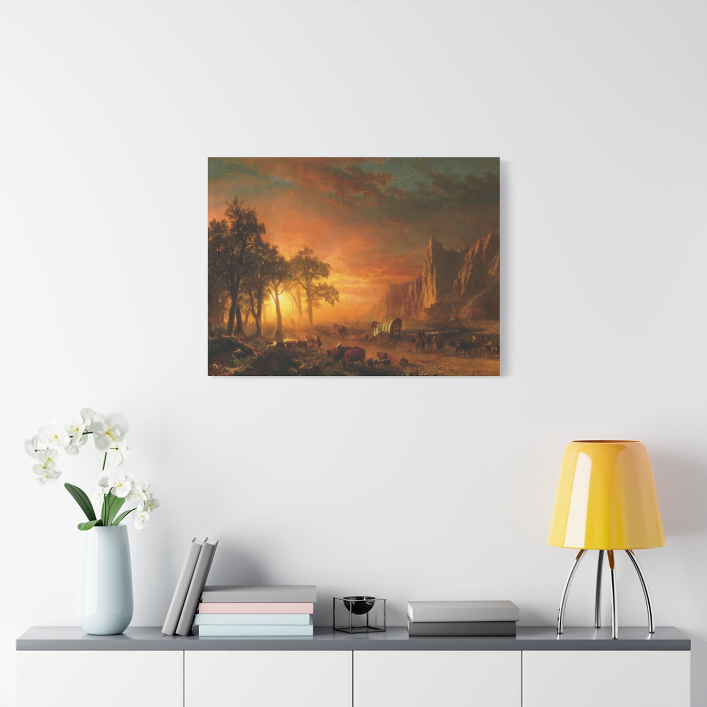 Bierstadt, Albert - Emigrants Crossing the Plains (1867) - Canvas Block, unframed