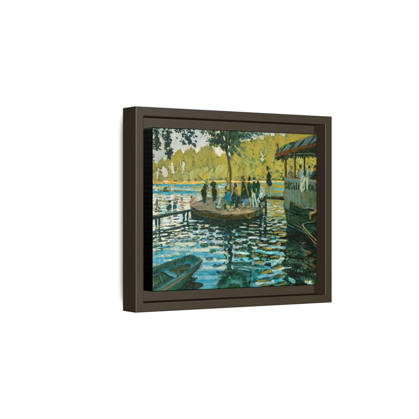 Monet, Claude - La Grenouillere (1869) - Matte Canvas, Framed