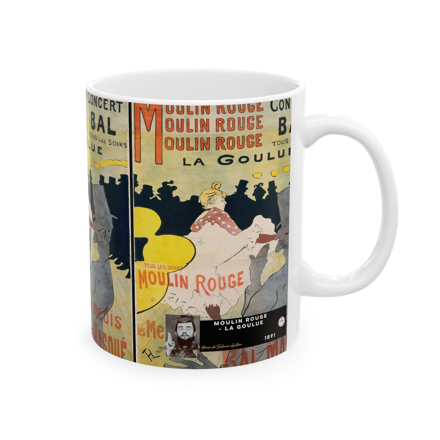 Toulouse-Lautrec, Henri - Moulin Rouge - La Goulue (1891) - Ceramic Mug