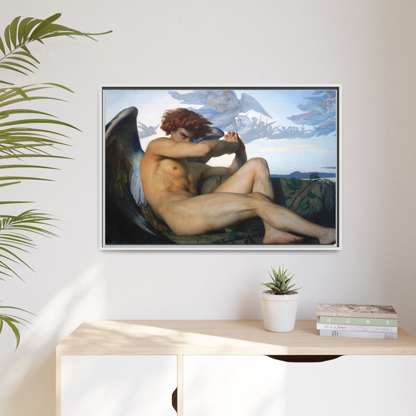 Cabanel, Alexandre - The Fallen Angel (1847) - Matte Canvas, Framed