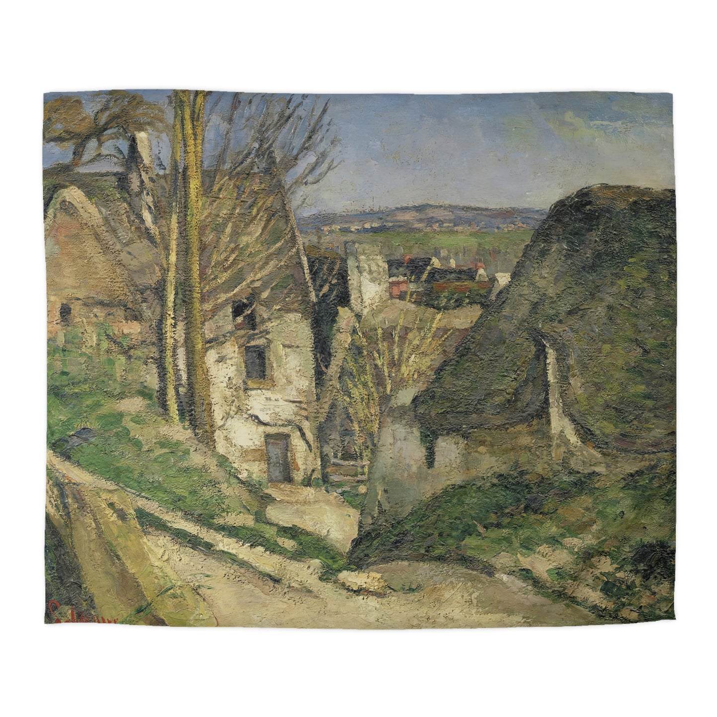 Cézanne, Paul - The House of the Hanged Man, Auvers-sur-Oise (1874) - Microfiber Duvet Cover