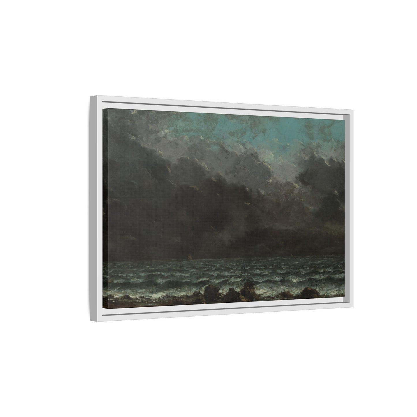 Courbet, Gustave - The Sea (1865) - Matte Canvas, Framed