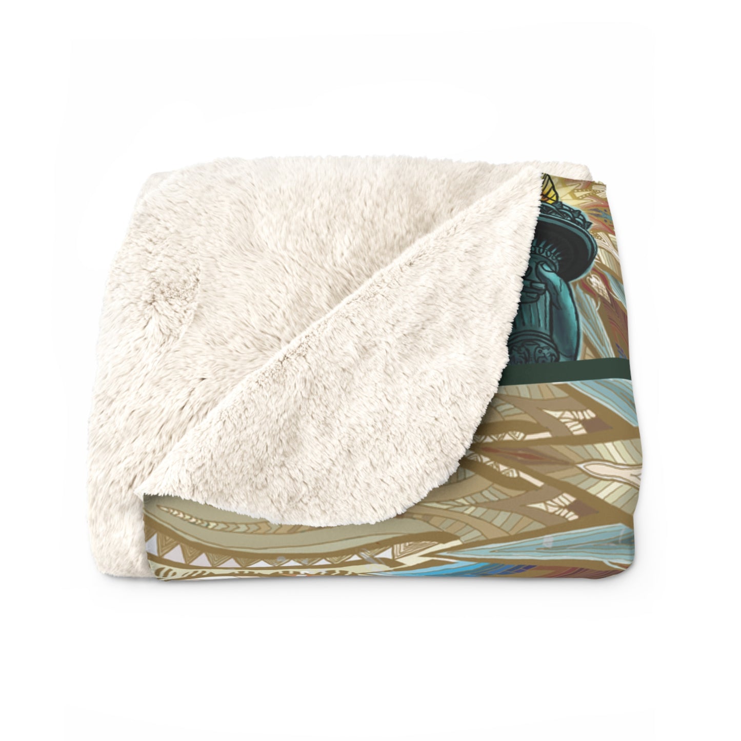 Liberty Mandala - Sherpa Fleece Blanket