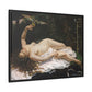 Courbet, Gustave - Woman with a Parrot (1866) - Matte Canvas, Framed