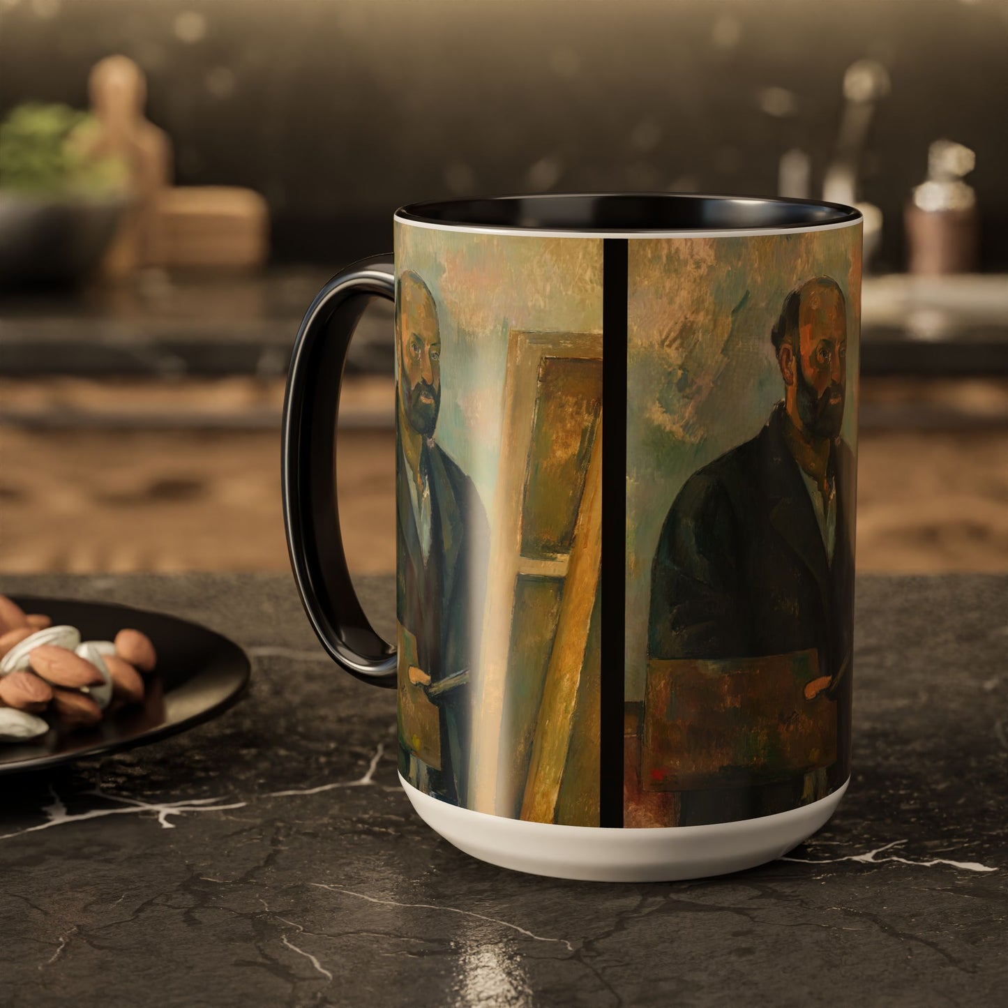 Cézanne, Paul - Portrait of the Artist with a Palette (1890) - Colorful Accent Mugs