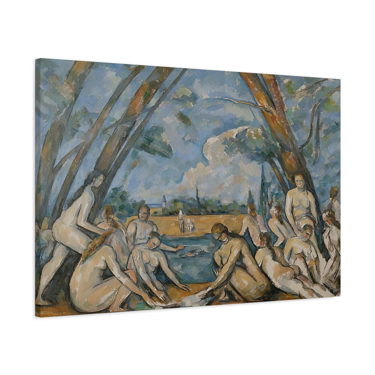 Cézanne, Paul - The Large Bathers (1906) - Canvas Block, unframed