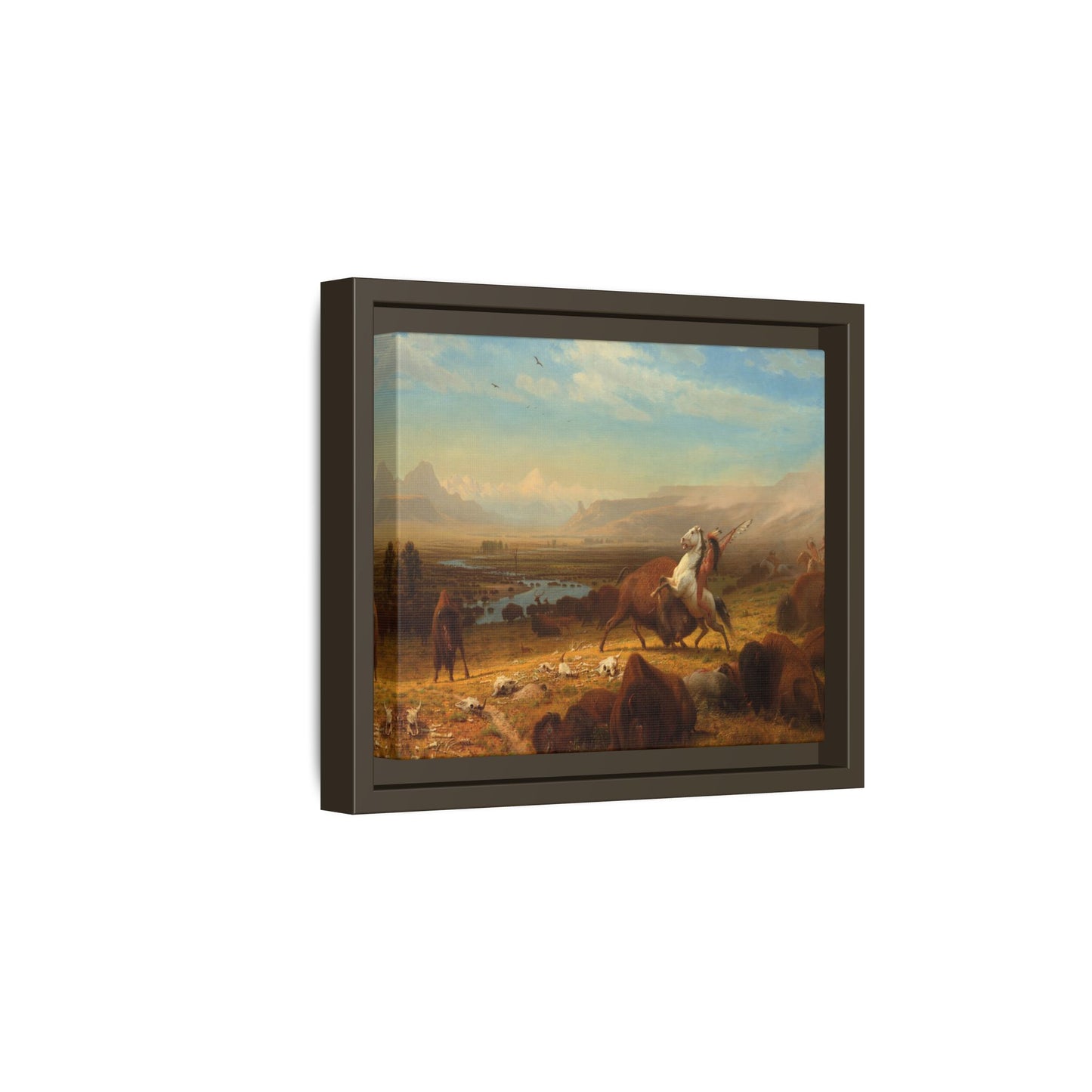 Bierstadt, Albert - The Last of the Buffalo  (1888) - Matte Canvas, Framed