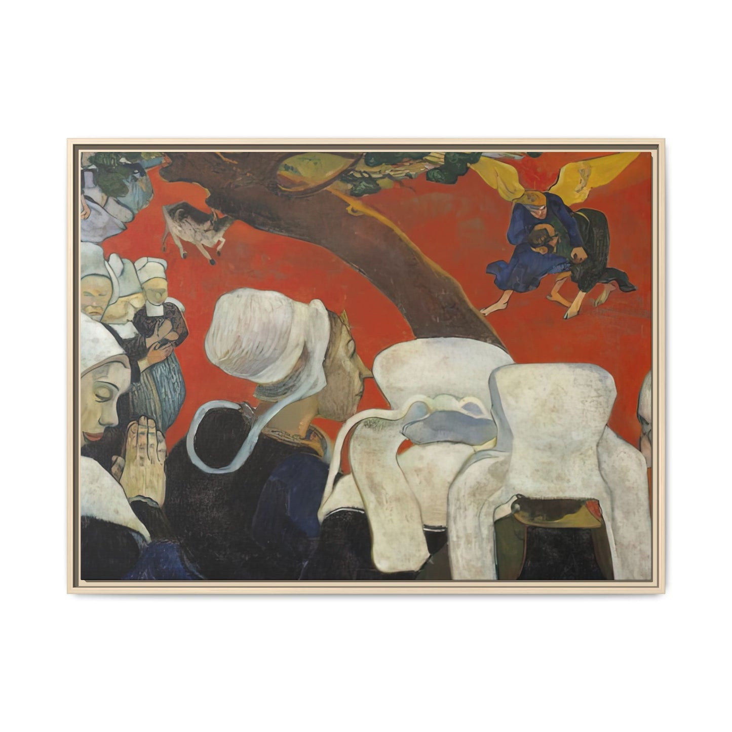 Gauguin, Paul - Vision of the Sermon (Jacob Wrestling with the Angel) (1888) - Matte Canvas, Framed