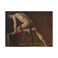 Courbet, Gustave - Study of a Nude Man (1840) - Canvas Block, unframed