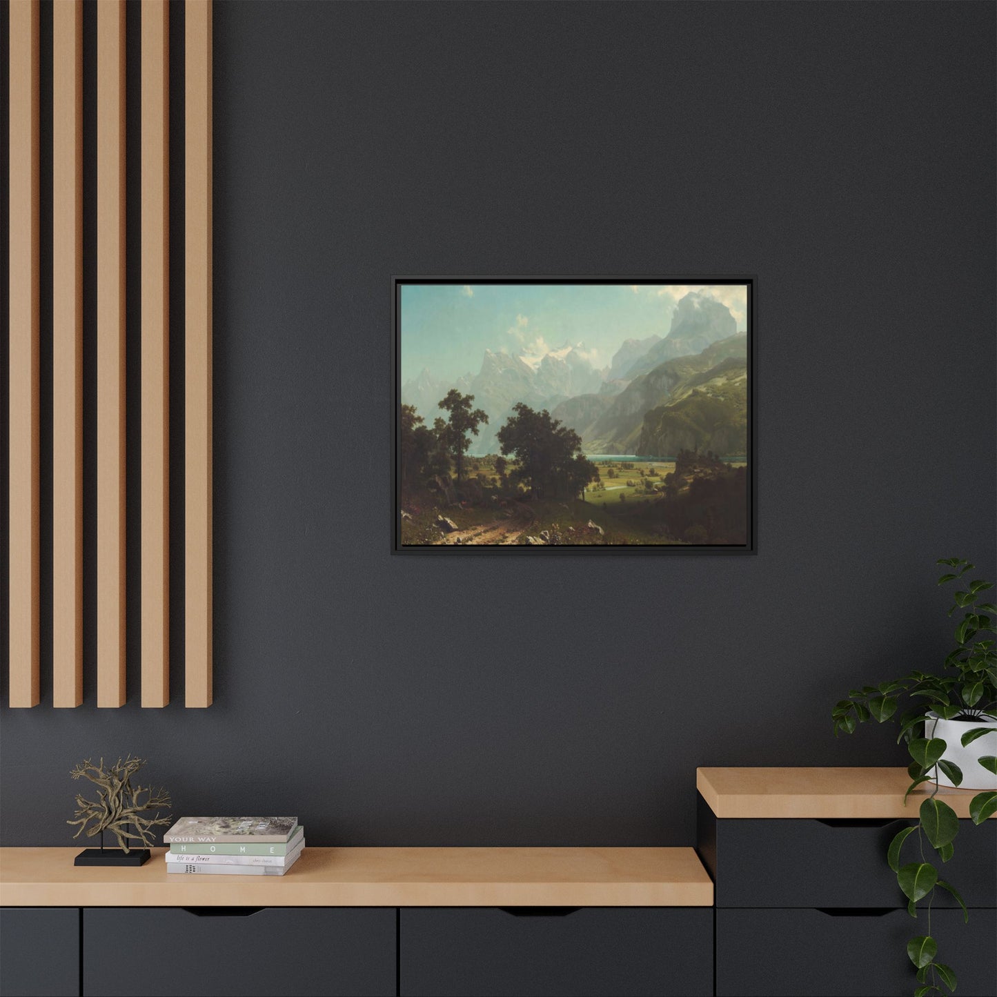 Bierstadt, Albert - Lake Lucerne (1858) - Matte Canvas, Framed