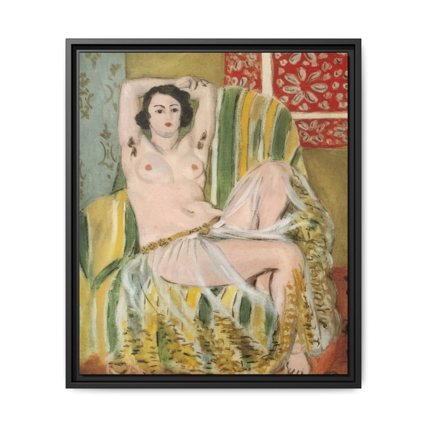 Matisse, Henri - Odalisque with Raised Arms (1923) - Matte Canvas, Framed