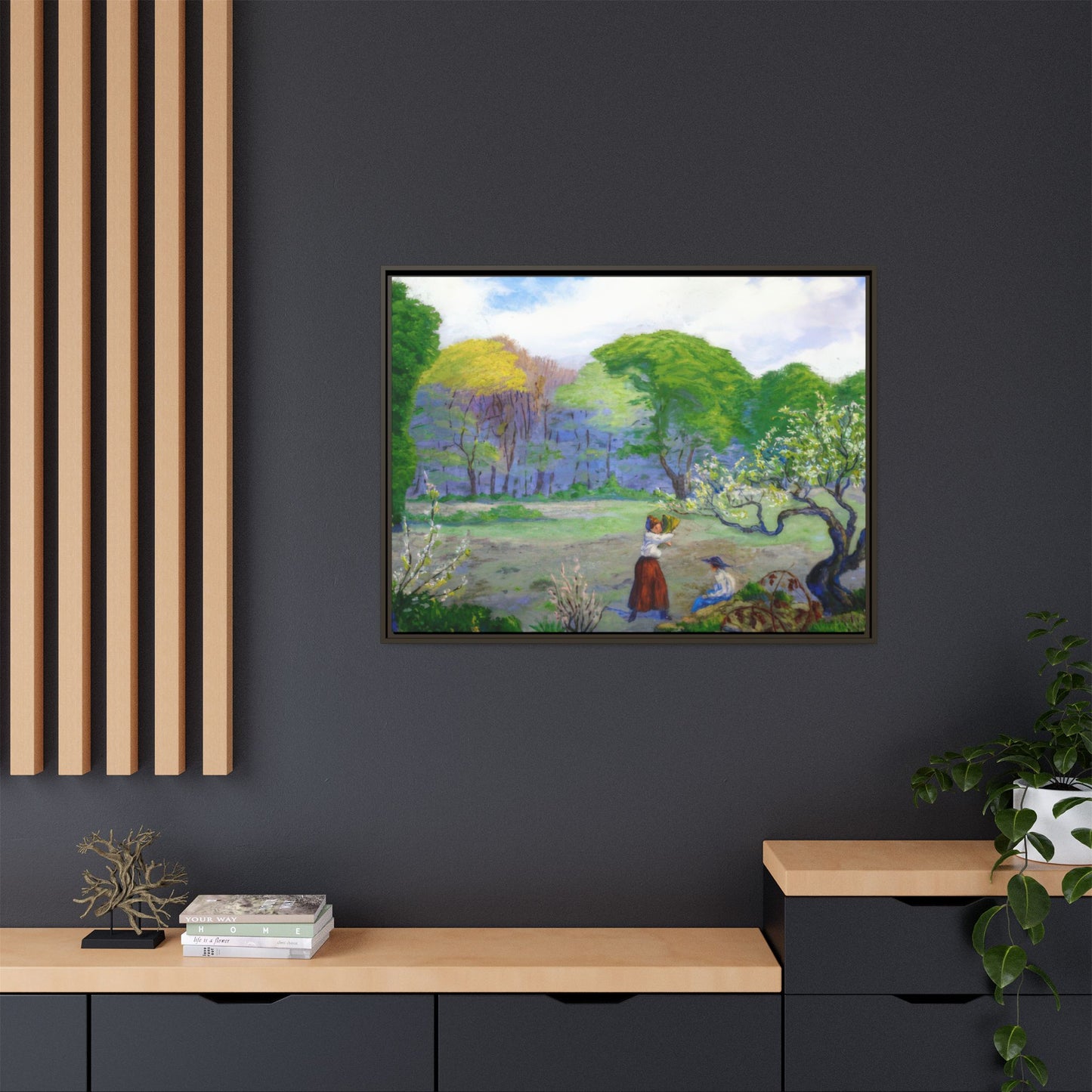 Ranson, Paul - Picking Flowers (1890) - Matte Canvas, Framed