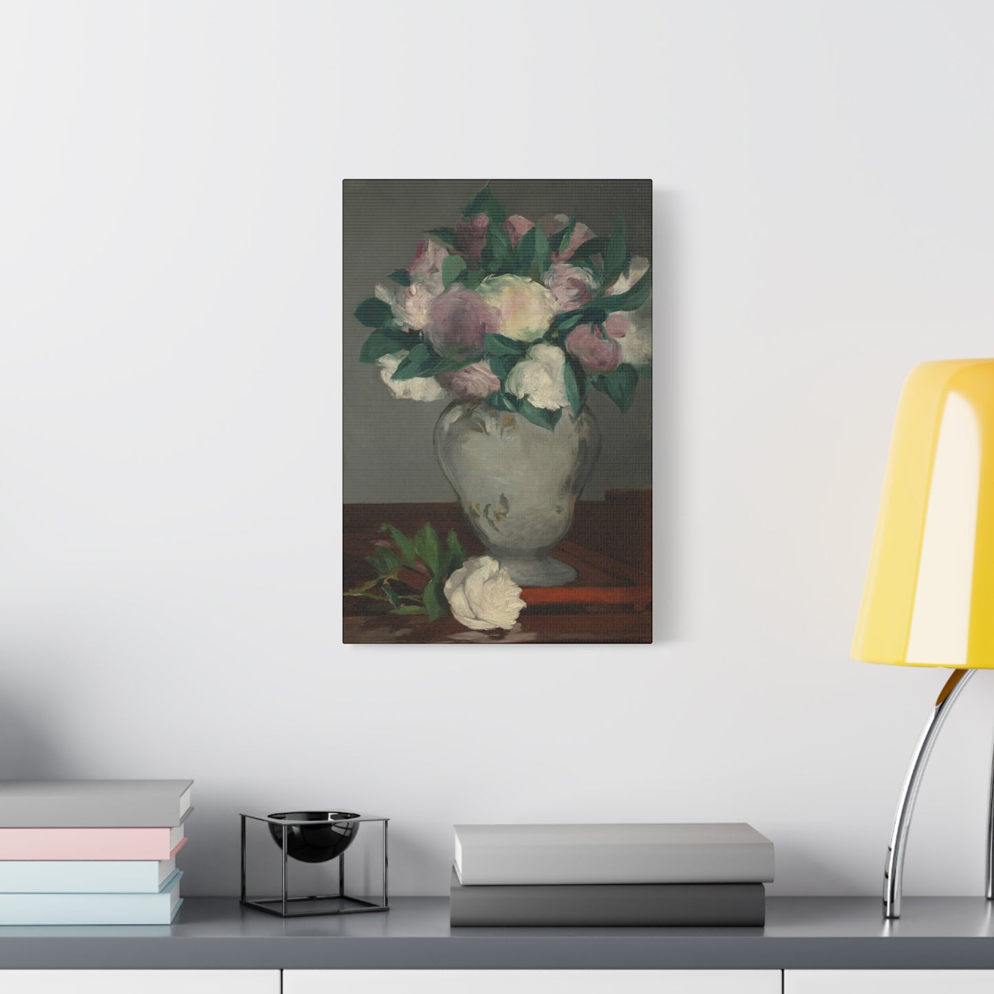 Manet, Édouard - Peonies (1864) - Canvas Block, unframed
