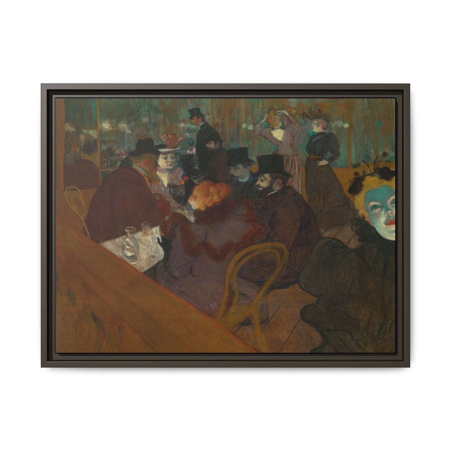 Toulouse-Lautrec, Henri - At the Moulin Rouge (1892) - Matte Canvas, Framed