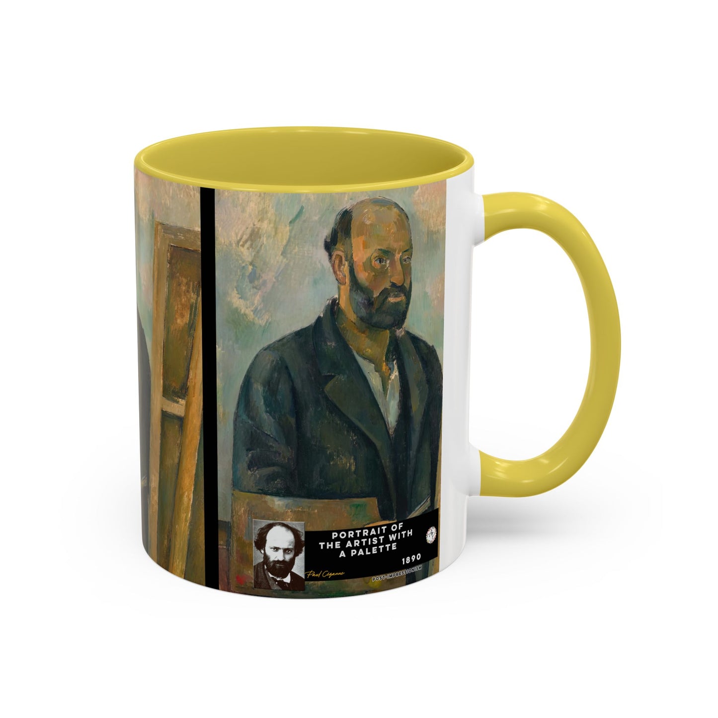 Cézanne, Paul - Portrait of the Artist with a Palette (1890) - Colorful Accent Mugs