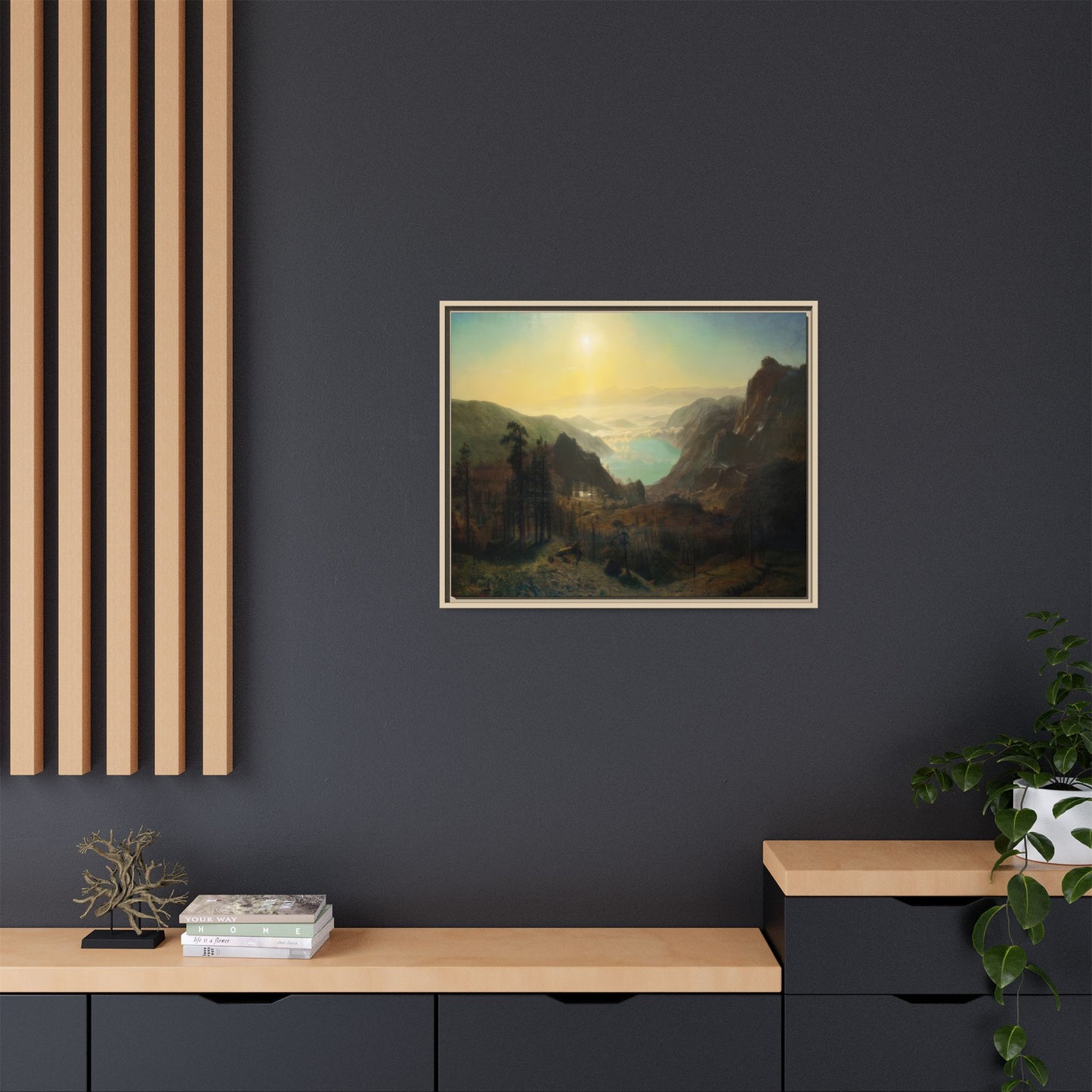Bierstadt, Albert - Donner Lake from the Summit (1873) - Matte Canvas, Framed