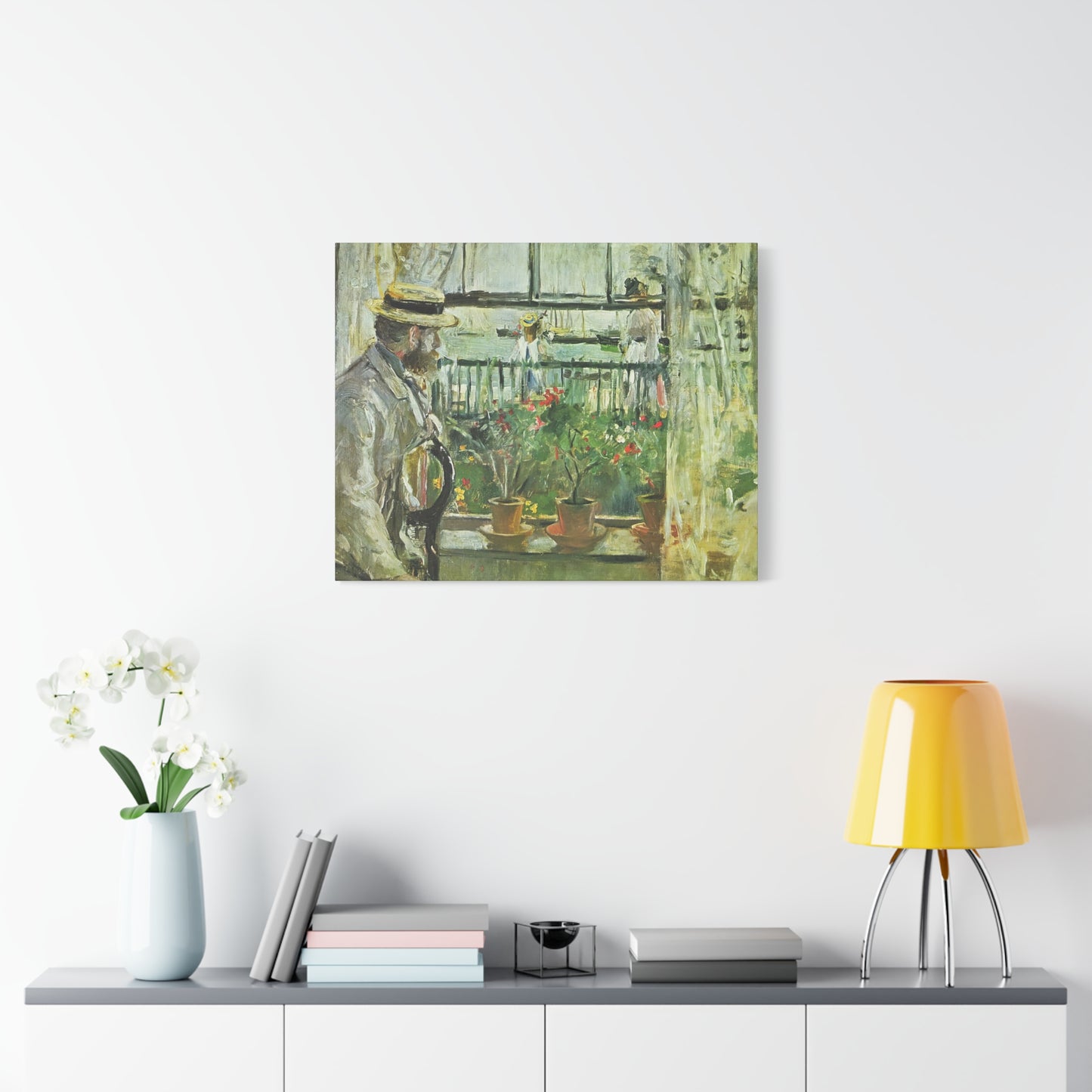 Morisot, Berthe - Eugene Manet on the Isle of Wight (1875) - Canvas Block, unframed