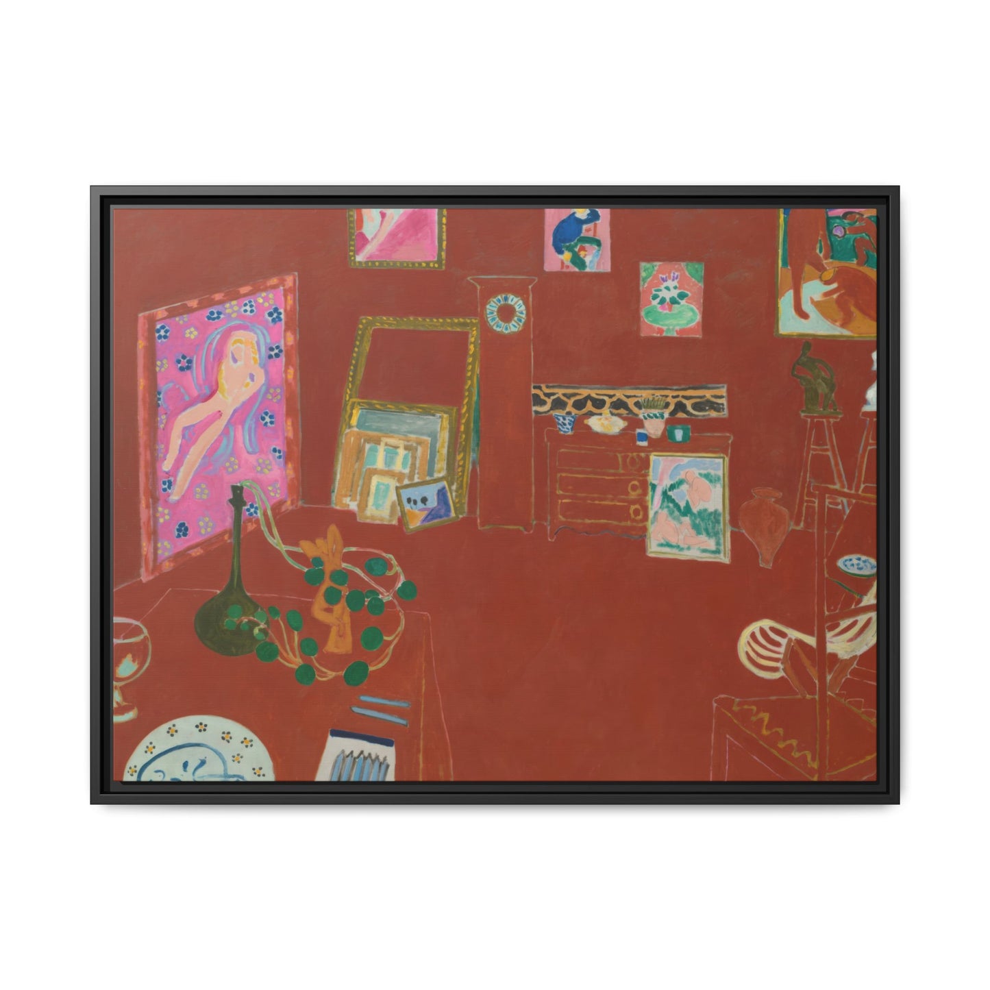 Matisse, Henri - The Red Studio (1911) - Matte Canvas, Framed