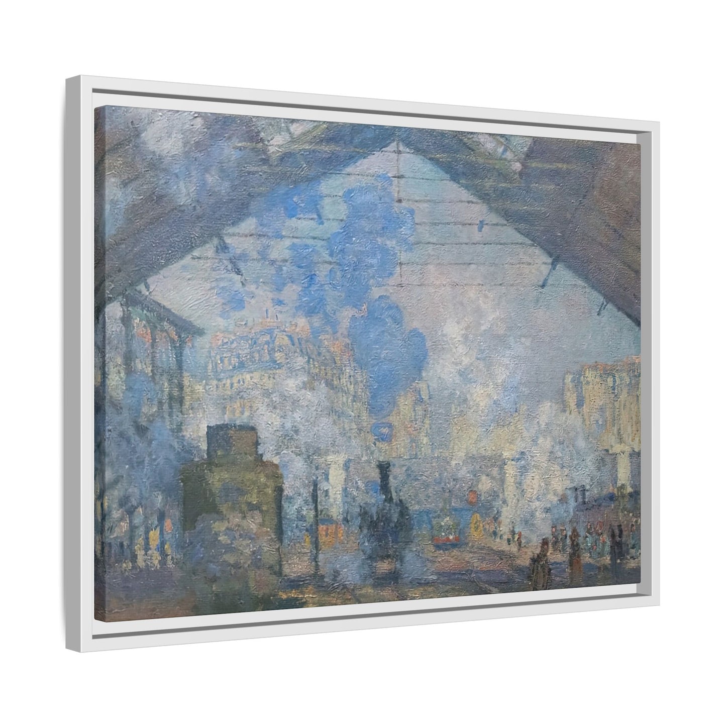 Monet, Claude - Le Gare Saint-Lazare (1877) - Matte Canvas, Framed