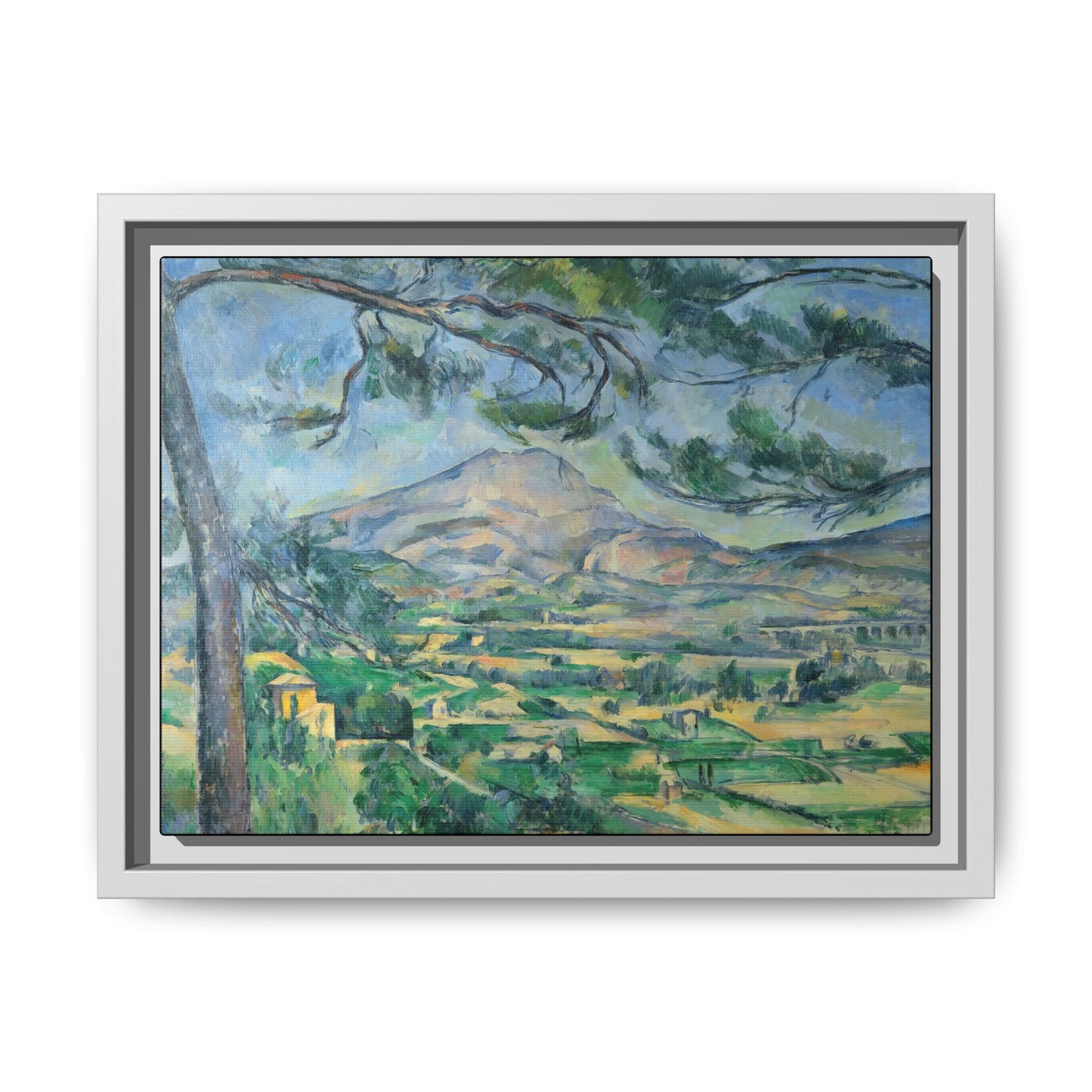 Cézanne, Paul - Mont Sainte-Victoire with Large Pine (1887) - Matte Canvas, Framed