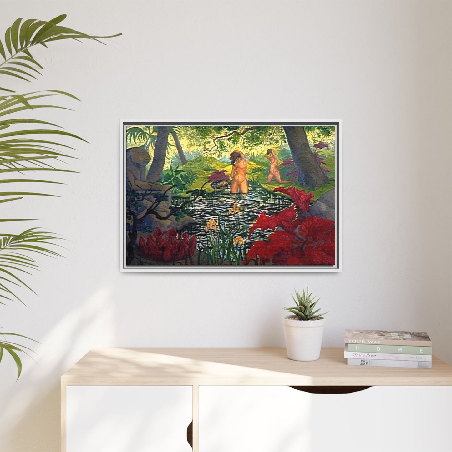 Ranson, Paul - The Lotus Bather (1906) - Matte Canvas, Framed