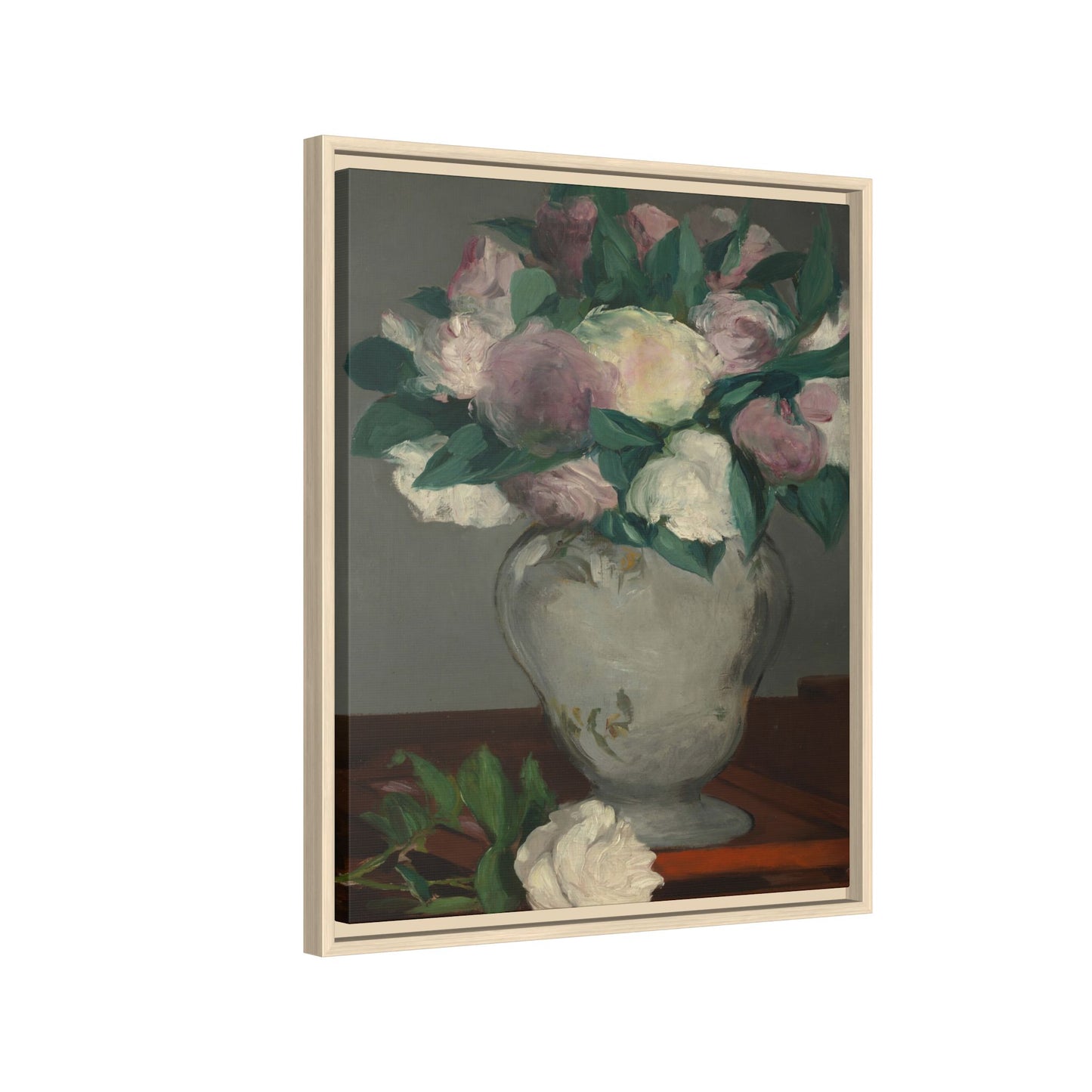 Manet, Édouard - Peonies (1864) - Matte Canvas, Framed