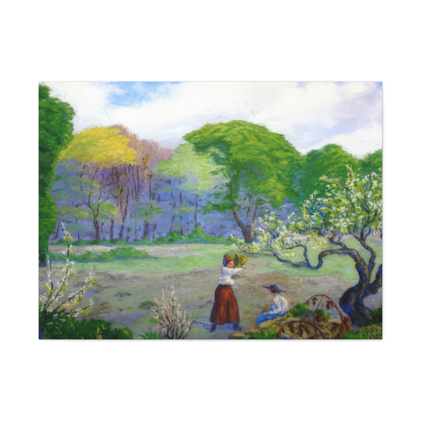 Ranson, Paul - Picking Flowers (1890) - Canvas Block, unframed