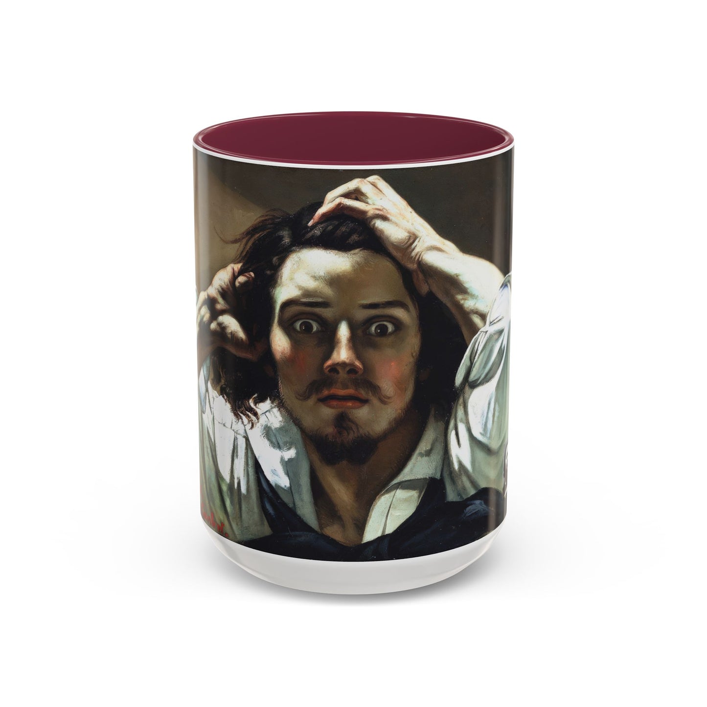 Courbet, Gustave - The Desperate Man (1843) - Colorful Accent Mugs