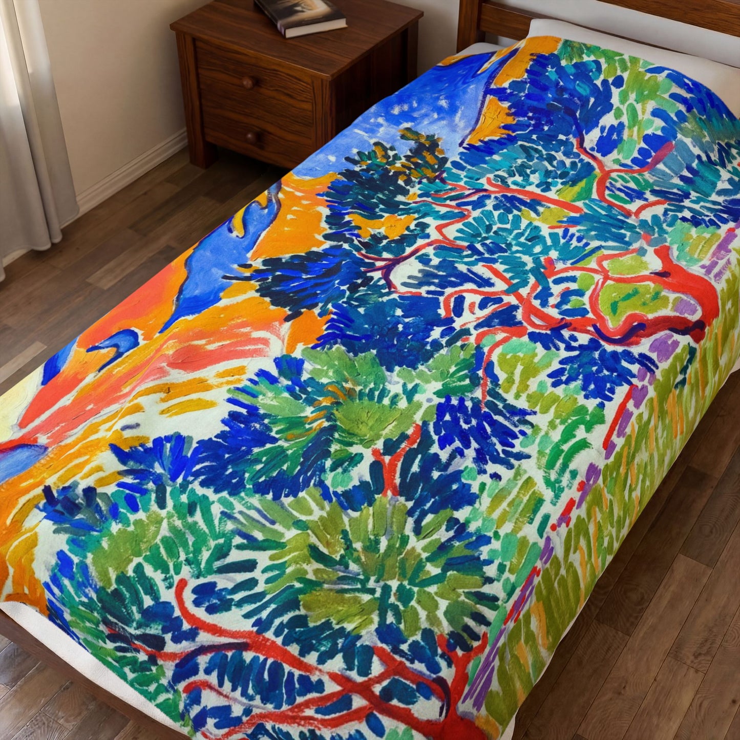 Derain, André - Mountains at Collioure (1905) - Velveteen Plush Blanket