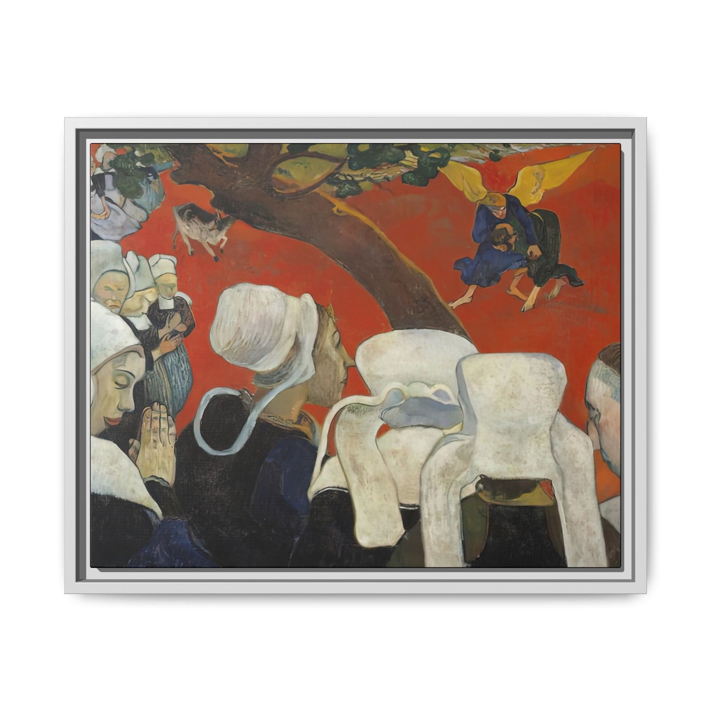 Gauguin, Paul - Vision of the Sermon (Jacob Wrestling with the Angel) (1888) - Matte Canvas, Framed