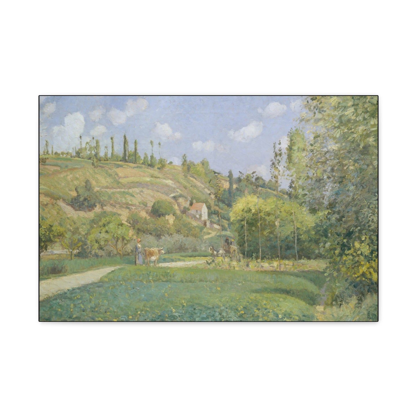 Pissarro, Camille - A Cowherd at Valhermeil, Auvers-sur-Oise (1874) - Canvas Block, unframed