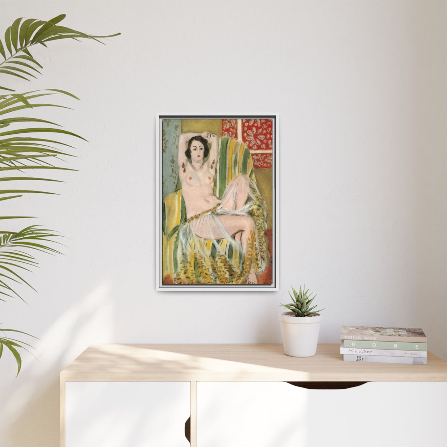 Matisse, Henri - Odalisque with Raised Arms (1923) - Matte Canvas, Framed