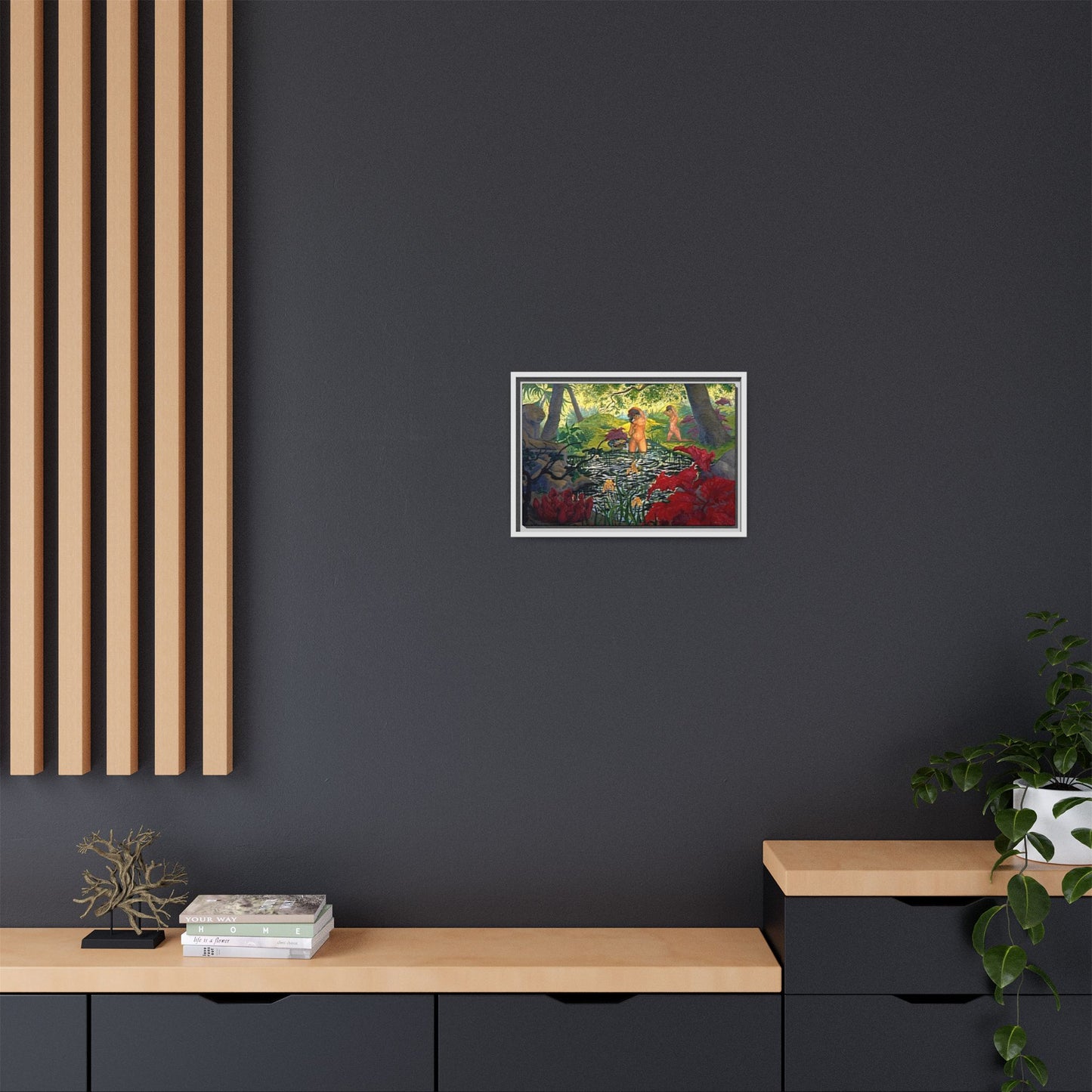 Ranson, Paul - The Lotus Bather (1906) - Matte Canvas, Framed