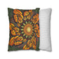 Monarch Butterfly Mandala - Faux Suede Square Pillowcase