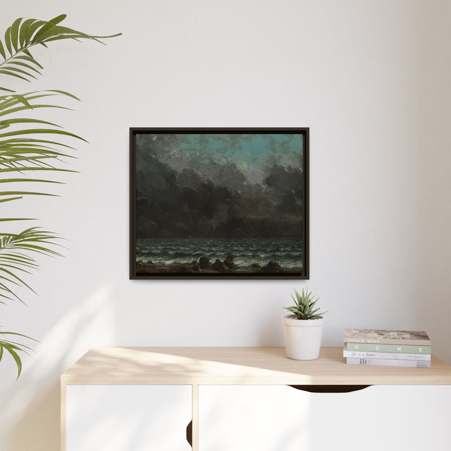 Courbet, Gustave - The Sea (1865) - Matte Canvas, Framed