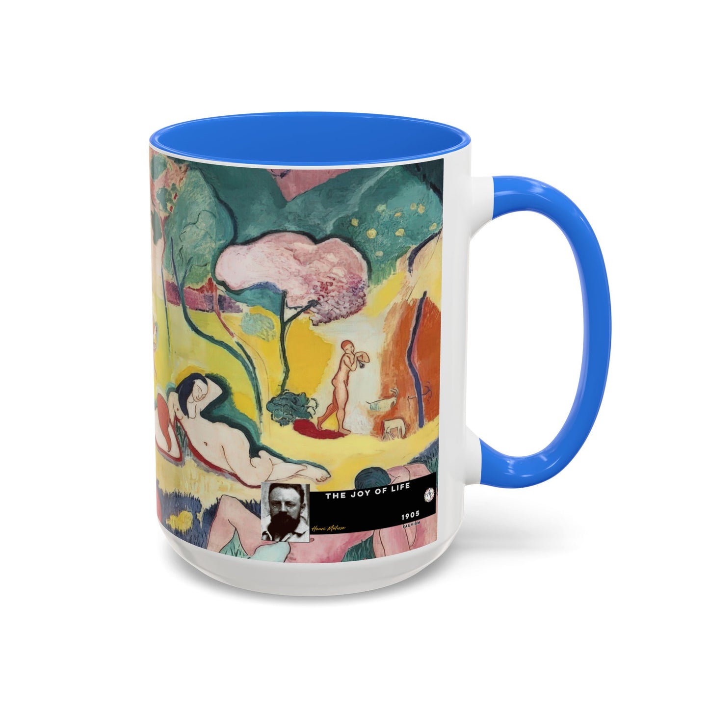 Matisse, Henri - The Joy of Life (1905) - Colorful Accent Mugs