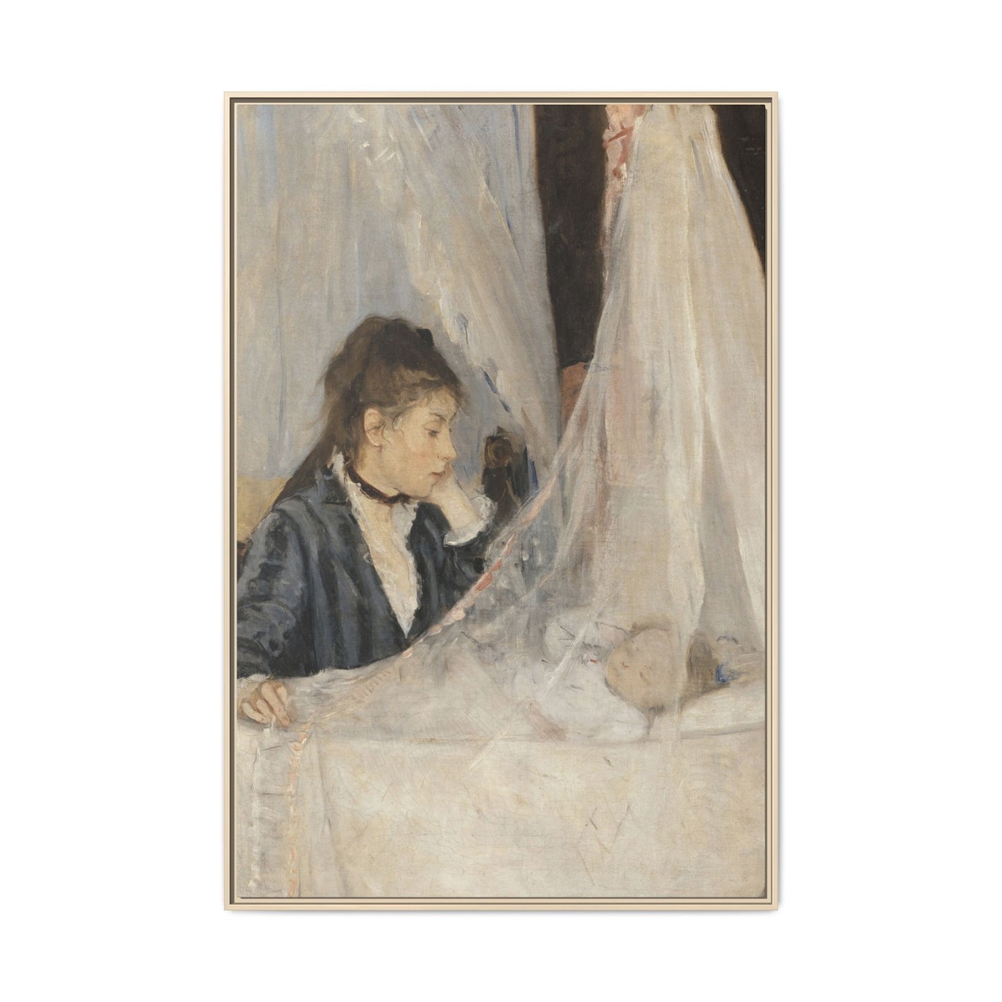 Morisot, Berthe - The Cradle (1872) - Matte Canvas, Framed