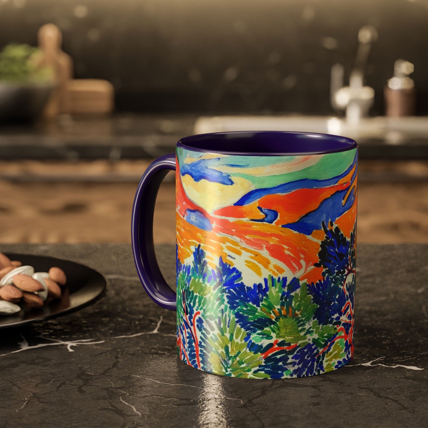 Derain, André - Mountains at Collioure (1905) - Colorful Accent Mugs