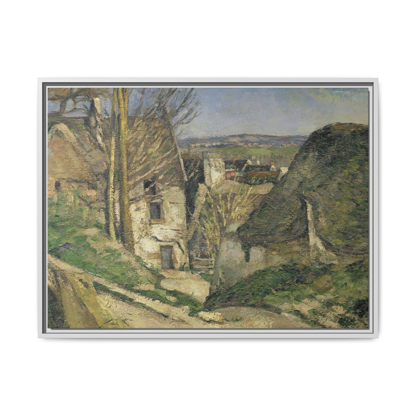 Cézanne, Paul - The House of the Hanged Man, Auvers-sur-Oise (1874) - Matte Canvas, Framed