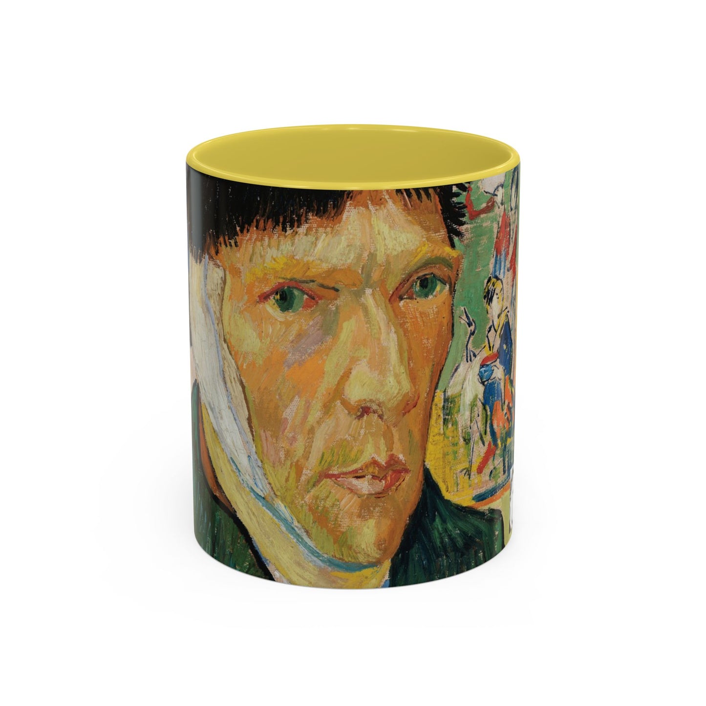 Van Gogh, Vincent - Self Portrait with Bandaged Ear (1889) - Colorful Accent Mugs