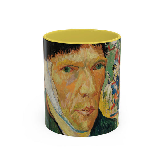 Van Gogh, Vincent - Self Portrait with Bandaged Ear (1889) - Colorful Accent Mugs