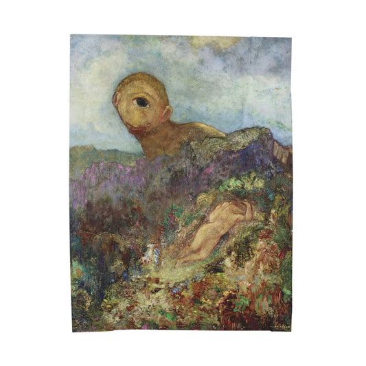 Redon, Odilon - The Cyclops (1914) - Velveteen Plush Blanket